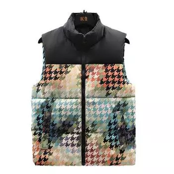 Жилет мужской осенне-зимний новый модный тренд цветная блокировка теплая индивидуальная хлопковая куртка для верховой езды куртка мужская большие ярды плечо мужчина S