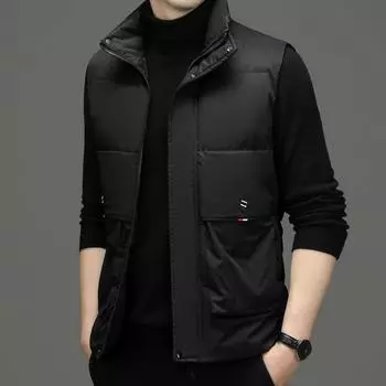 Жилет мужской осенне-зимний, новый жилет с хлопковой подкладкой, корейская версия трендовой куртки с хлопковой подкладкой, осенне-зимнее пальто, мужская одежда L