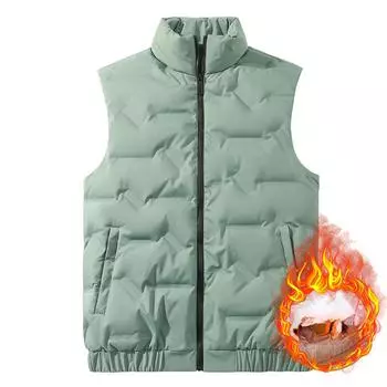 Жилет мужской пуховый жилет осенне-зимний теплый жилет зимняя безрукавка M