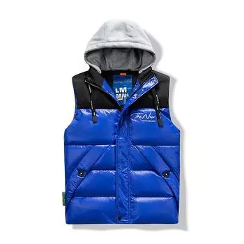 Жилет мужской жилет жилет пуховый жилет осень и зима модная теплая повседневная куртка мужское пальто верх M