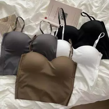 Жилет на бретельках из ледяного шелка с регулируемыми бретелями на груди, красивый топ на бретельках на спине, эластичный тканевый низ, топы серый