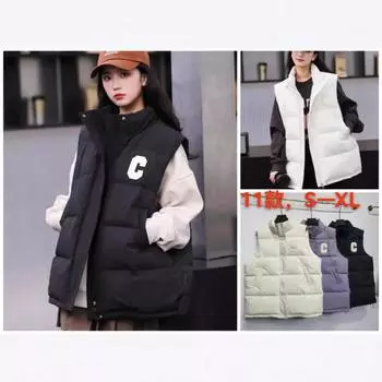 Жилет осень и зима новый жилет женский внешний жилет повседневный универсальный жилет колледж прилив S чёрный