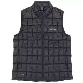 Жилет Plasma 1000 Down Vest Outer 1000 Fill Power EX Down Lightweight Insulation 1101530 [Montbell] Мужской (черный (BK) /м)