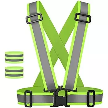 Жилет повышенной видимости Велосипедные светоотражающие светоотражающие полосы Светоотражающий жилет Защитный жилет Эластичный для бега Велоспорт Пеший туризм Езда на мотоцикле или бег 25x20x3cm
