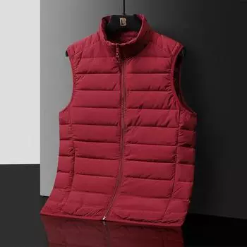 Жилет пуховый мужской жилет терможилет мужской свободный короткий жилет с воротником-стойкой M