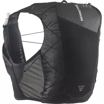 Жилет-рюкзак SALOMON Hydration Vest Backpack ACTIVE SKIN 12 SET Skin 12 Unisex M (Активный набор) ЧЁРНЫЙ/МЕТАЛЛ