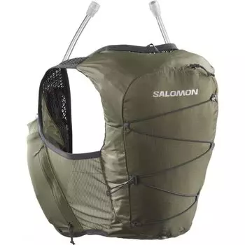 Жилет-рюкзак SALOMON Hydration Vest для женщин с флягами Skin 8 для женщин с DUSKY M (Активная колба) Женский ЗЕЛЕНЫЙ/ЭБЕНОВЫЙ