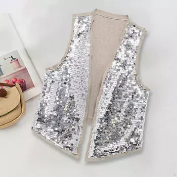 Жилет с блестками для женского выхода в свет S