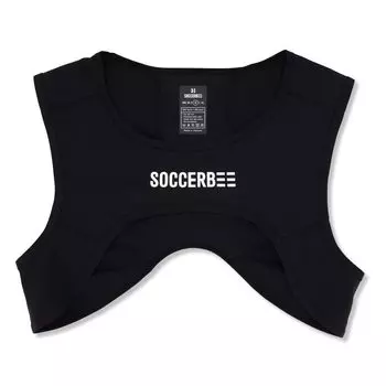 Жилет с GPS-трекером SOCCERBEE для игроков в командные виды спорта на открытом воздухе, такие как футбол и лакросс X-Vest - футбол с открытой грудью, американский футбол, регби, хоккей, (Средняя) чёрный