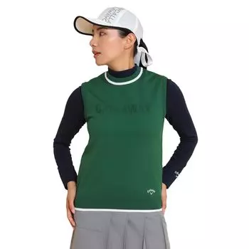 Жилет с круглым вырезом Golf C24219200 [Callaway] Женский (логотип с защипами) / / 1140_Зеленый