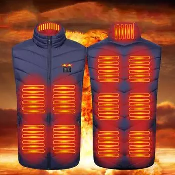 Жилет с подогревом, модное мужское пальто, умный USB-жилет с электрическим подогревом, теплый зимний жилет с подогревом для мужчин, Chaquetas XXL