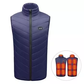 Жилет с подогревом, модное мужское пальто, умный USB-жилет с электрическим подогревом, теплый зимний жилет с подогревом для мужчин, Chaquetas XXXXXL