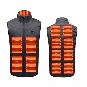 Жилет с подогревом, перезаряжаемый, с двумя режимами управления и тринадцатью зонами 6XL