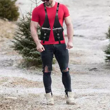 Жилет Сумка через плечо Рюкзак для косплея на открытом воздухе чёрный