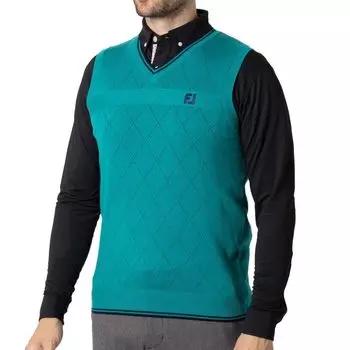 Жилет-свитер Golf Diamond Pattern Green [Footjoy] для мужчин зелёный