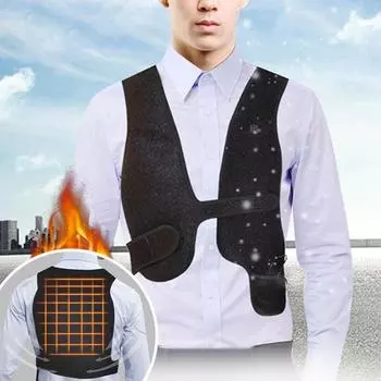 Жилет унисекс с подогревом, интеллектуальный термостат, регулируемый USB-интерфейс, однотонный теплый жилет, зимние подарки чёрный