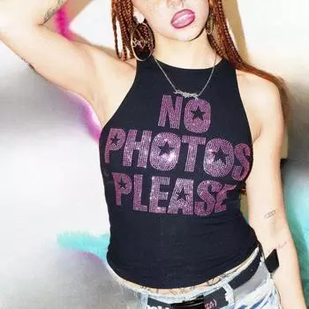 Жилет в европейском и американском стиле с надписью «hot diamond», летний облегающий крой и утягивающий топ с открытым пупком S белый