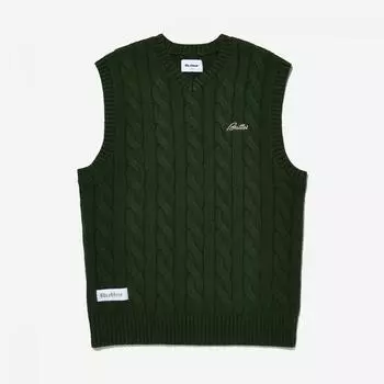 Жилет вязаный с косой вязкой Жилет вязаный с косой вязкой M