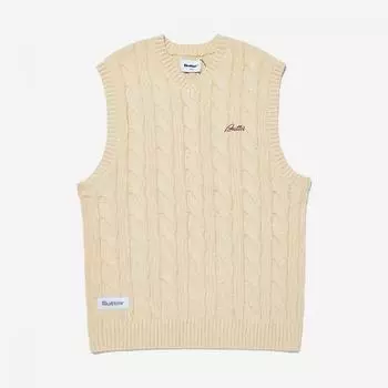 Жилет вязаный с косой вязкой Жилет вязаный с косой вязкой L