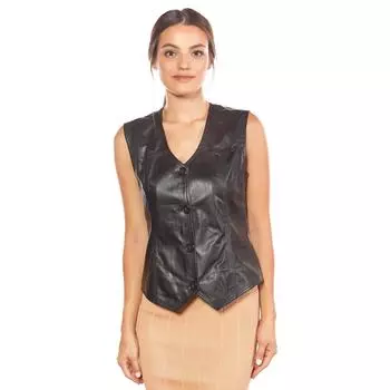 Жилет женский из натуральной кожи Deriza