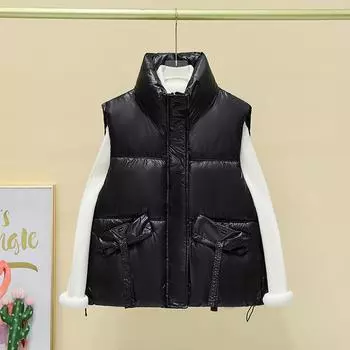 Жилет женский короткий из хлопка, новый, осенне-зимний, универсальный, модный, свободный, верхняя одежда, жилет, жилет, куртка M