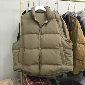 Жилет женский пуховый белый жилет из утиного пуха с верхней одеждой на осень и зиму 2024 года корейская версия модного жилета свободного жилета One size
