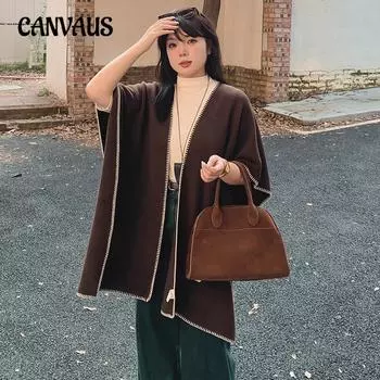 Жилет женский свободного покроя, универсальный, свободного и ленивого плетения, шаль большого размера One size серый