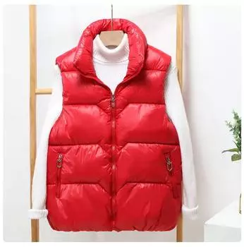 Жилет женский жилет женский пуховый хлопковый жилет M красный