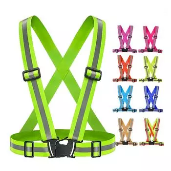 Жилеты для ночных прогулок на открытом воздухе, регулируемый легкий светоотражающий жилет с велосипедными лямками, водонепроницаемые кроссовки для бега