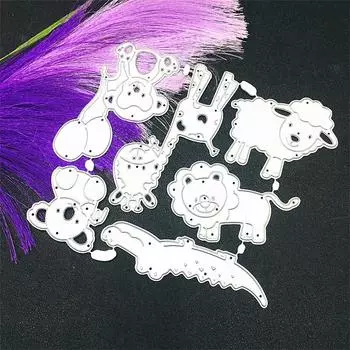 Жираф крокодил фауна фон металлические трафареты в горошек трафареты для рамок высечки для DIY Скрапбукинг тиснение