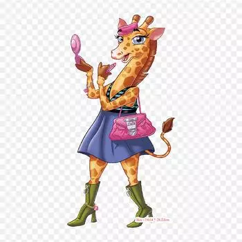 Жираф рисунок мультфильм термопереносная печать виниловые нашивки наклейки для одежды DIY аппликации моющиеся нашивки