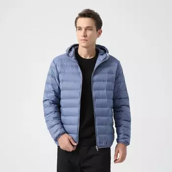 Жирный и легкий пуховик для мужчин, новый большой размер, очень большой короткий свободный белый пуховик на утином пуху L