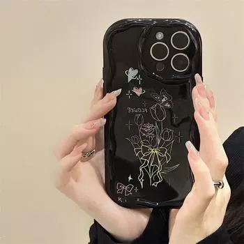 Zhitai 14Pro iPhone 15 Cream Pattern Silicone Full-Cover Case Compatible with iPhone 16 Pro Max and Earlier Models iPhone 15 Pro