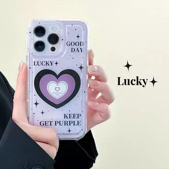 Zhitai Apple 15 Love iPhone 14 Pro Case, Compatible with iPhone 13/12 Pro Max, INS Style, Shock-Absorbing Airbag