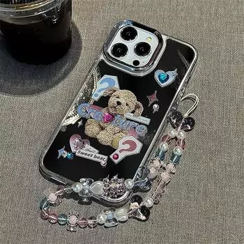Zhitai Apple 15Pro Case: Fits iPhone 14, 11, and 13Pro with 3-in-1 Mirror, Rhinestone Design