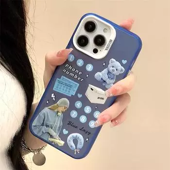 Zhitai Apple iPhone 12/13/14/14 Pro Max Frosted Laser Case - Trendy European & American Design iPhone 14 Pro Max