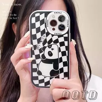 Zhitai Cartoon Bear Case for iPhone 13/14/15 Pro, Creative Big Eyes Design, Compatible with Apple Models 678P iPhone 6