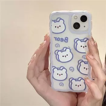 Zhitai Cartoon Bear iPhone 14/15 Pro Case - Creative Design for Popular Trends iPhone 12 Pro Max