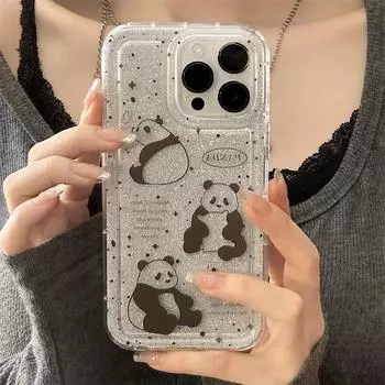 Zhitai Cartoon Glitter Silicone Case for iPhone 11/13/14/15 Pro with Shock-Absorbing Airbag. iPhone XS Max