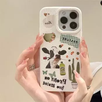 Zhitai Creative One Piece Wheat Shell Case for iPhone 13-16 and 14Pro/15Pro Max iPhone 16 Plus