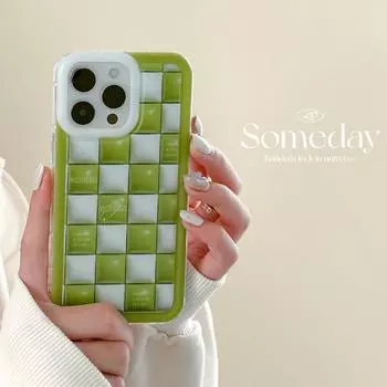 Zhitai iPhone 14 Chessboard Case: Shock-Absorbing, Airbag Design for Apple 15, 13 Pro Max, Cartoon Style for 12 Series. iPhone 14 Pro Max