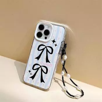 Zhitai iPhone 15/14Pro/12/13/11 Soft Acrylic Phone Case with Bracelet Attachment iPhone 15 PLUS