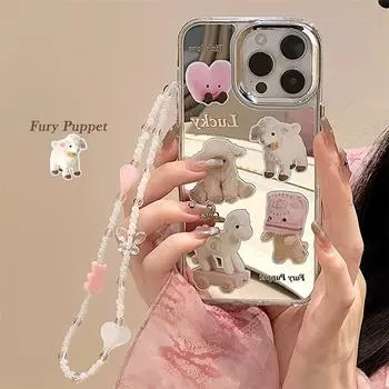 Zhitai iPhone 15 case with chain and 16Pro protective cover, fits 12 Pro Max and 14 series. iPhone 16 Plus