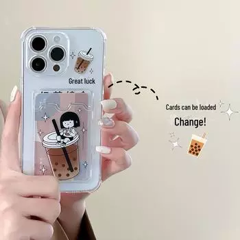 Zhitai iPhone 15 Pro Cartoon Card Holder Case: Fits iPhone 14/13 Pro Max