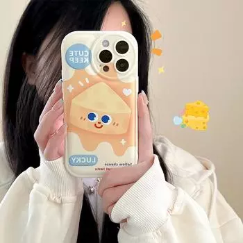 Zhitai iPhone 15 Pro Case: Compatible with Apple 14 Air Cushion, 13, XS/XR, 12/11, Cheese Design for Women iPhone 13 Pro