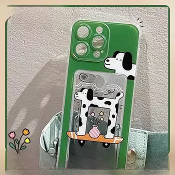 Zhitai iPhone 15 Pro Max Case with Card Holder - Fits iPhone 14/13, Cartoon Design for XS/XR iPhone 16 Plus