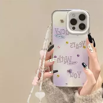 Zhitai iPhone 15 Pro Protective Case: Three-in-One Acrylic with Bracelet, also fits 14/13 Pro Max and 12. iPhone 13 Pro Max