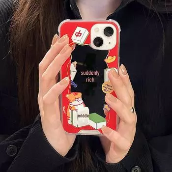 Zhitai Mirror Case for Apple iPhone 15Pro/16, Xiaomi 14 - Tiger Year New Year Edition, Red Huawei Mate 30
