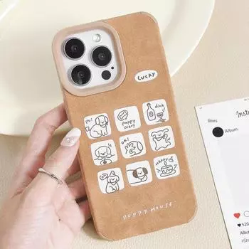 Zhitai Retro Leather Cartoon Case, Compatible with iPhone 12-16, including iPhone 14 Pro and 13. Apple 13 Pro Max