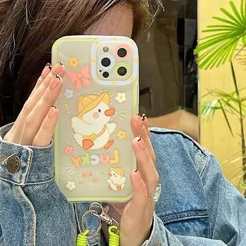 Zhitai s Transparent iPhone Case with Lanyard for Models 11/12/13/14/15